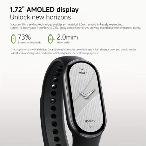 Xiaomi Mi Smart Band 10 1,72'' AMOLED 5ATM Autonomie de 21 jours HyperOS 2