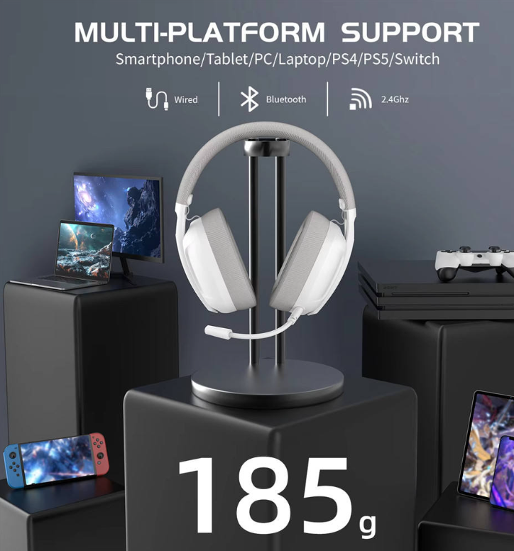 Casque Gaming ATTACK SHARK L80 PRO – Ultra-Léger & Tri-Mode