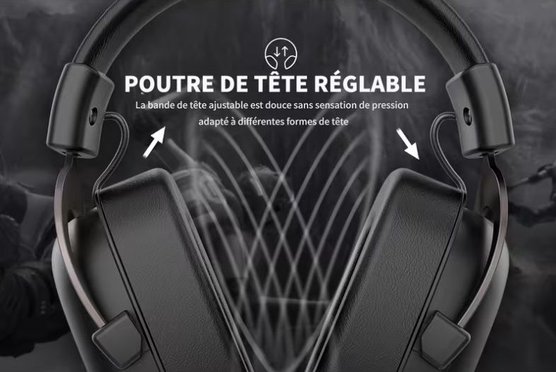 Casque gaming HAVIT H2002D pour PS4 et PC - Drivers 50MM pour son surround - Microphone inclus - Cadre en aluminium robuste - Idéal comme cadeau de Saint-Valentin pour hommes